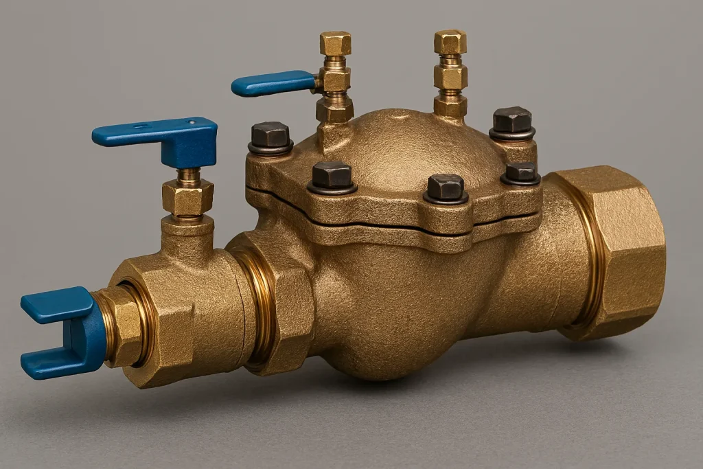 Brass valve with shutoff handles